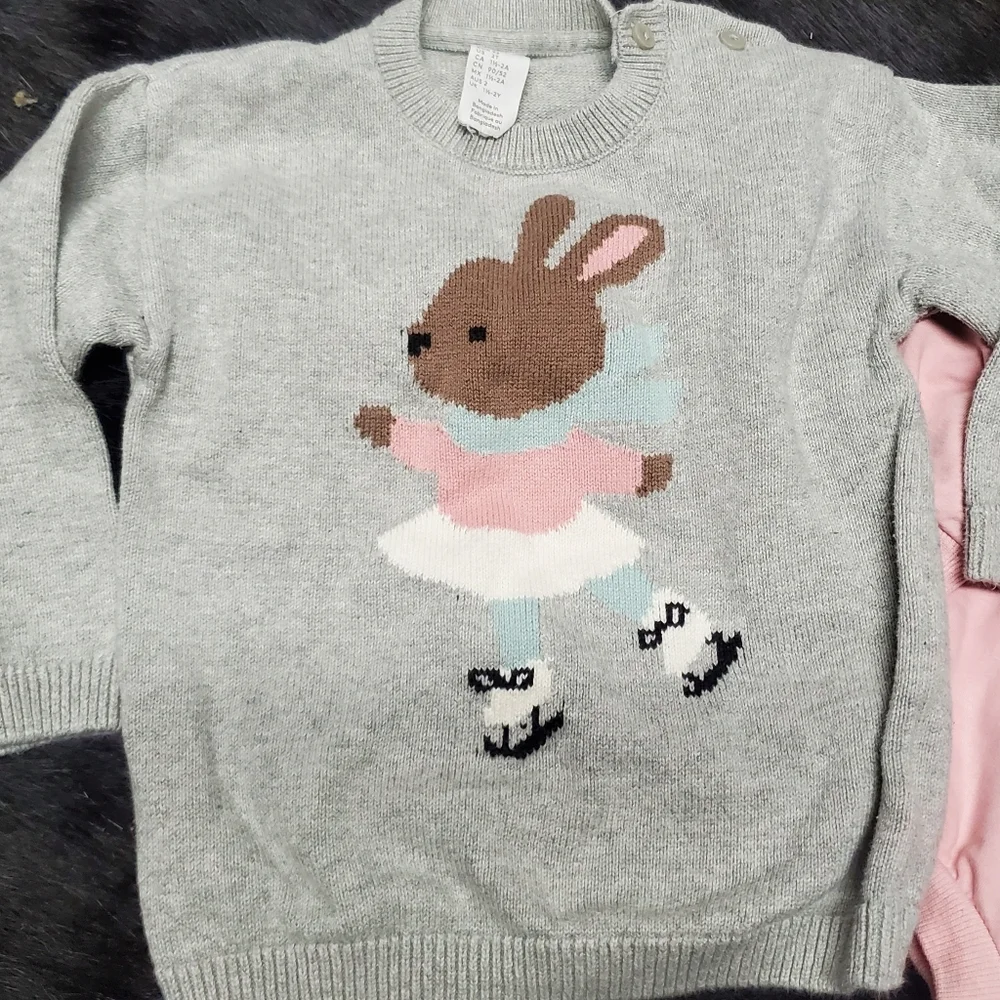Baby Girl 24M Long Sleeves Winter Bundle 3 Pc